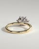 Allison - Oval East-West Solitaire - 18k Yellow Gold / 18k White Gold