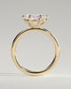 Allison - Oval East-West Solitaire - 18k Yellow Gold