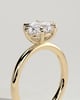 Allison - Oval East-West Solitaire - 18k Yellow Gold