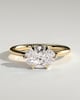 Allison - Oval East-West Solitaire - 18k Yellow Gold