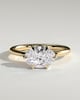 Allison - Oval East-West Solitaire - 18k Yellow Gold