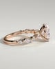 Alyssa  Oval Solitaire with Accent Stones - 18k Rose Gold