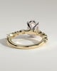 Alyssa  Oval Solitaire with Accent Stones - 18k Yellow Gold / 18k White Gold