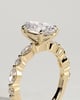 Alyssa  Oval Solitaire with Accent Stones - 18k Yellow Gold