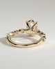 Alyssa  Oval Solitaire with Accent Stones - 18k Yellow Gold