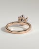 Amanda - 6 Claw Pav Round Solitaire with Hidden Halo - 18k Rose Gold