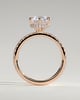 Amanda - 6 Claw Pav Round Solitaire with Hidden Halo - 18k Rose Gold