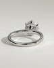 Amanda - 6 Claw Pav Round Solitaire with Hidden Halo - 18k White Gold