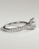 Amanda - 6 Claw Pav Round Solitaire with Hidden Halo - 18k White Gold