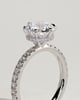 Amanda - 6 Claw Pav Round Solitaire with Hidden Halo - 18k White Gold