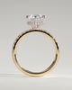 Amanda - 6 Claw Pav Round Solitaire with Hidden Halo - 18k Yellow Gold / 18k White Gold