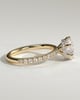 Amanda - 6 Claw Pav Round Solitaire with Hidden Halo - 18k Yellow Gold
