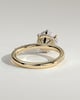Amanda - 6 Claw Pav Round Solitaire with Hidden Halo - 18k Yellow Gold