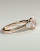 Amara - Trellis Set Oval Trilogy - 18k Rose Gold