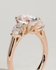 Amara - Trellis Set Oval Trilogy - 18k Rose Gold