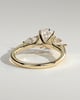 Amara - Trellis Set Oval Trilogy - 18k Yellow Gold