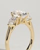 Amara - Trellis Set Oval Trilogy - 18k Yellow Gold