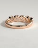 Amber - Round Bezel Set Wedding Ring - 5 stones 18k Rose Gold