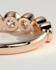 Amber - Round Bezel Set Wedding Ring - 5 stones 18k Rose Gold