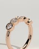 Amber - Round Bezel Set Wedding Ring - 5 stones 18k Rose Gold