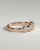 Amber - Round Bezel Set Wedding Ring - 5 stones 18k Rose Gold