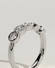 Amber - Round Bezel Set Wedding Ring - 5 stones 18k White Gold