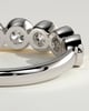 Amber - Round Bezel Set Wedding Ring - 5 stones 18k White Gold