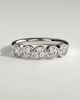 Amber - Round Bezel Set Wedding Ring - 5 stones 18k White Gold
