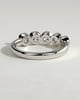 Amber - Round Bezel Set Wedding Ring - 5 stones 18k White Gold