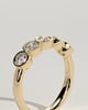 Amber - Round Bezel Set Wedding Ring - 5 stones 18k Yellow Gold