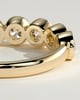 Amber - Round Bezel Set Wedding Ring - 5 stones 18k Yellow Gold