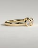 Amber - Round Bezel Set Wedding Ring - 5 stones 18k Yellow Gold