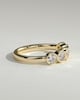 Amber - Round Bezel Set Wedding Ring - 5 stones 18k Yellow Gold