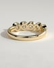 Amber - Round Bezel Set Wedding Ring - 5 stones 18k Yellow Gold