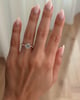 Amelia  Cathedral Pav Round Solitaire with Hidden Halo - 18k Rose Gold / 18k White Gold