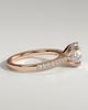 Amelia  Cathedral Pav Round Solitaire with Hidden Halo - 18k Rose Gold