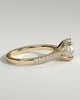 Amelia  Cathedral Pav Round Solitaire with Hidden Halo - 18k Yellow Gold