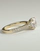 Amelia  Cathedral Pav Round Solitaire with Hidden Halo - 18k Yellow Gold