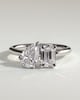 Amor - Pear and Emerald Toi Et Moi - 18k White Gold
