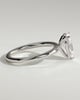 Amy  3 Claw Pear Solitaire - 18k White Gold Eagle Claw