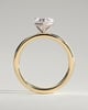 Amy  3 Claw Pear Solitaire - 18k Yellow Gold / 18k White Gold Eagle Claw