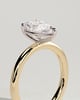 Amy  3 Claw Pear Solitaire - 18k Yellow Gold / 18k White Gold Eagle Claw