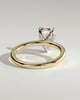 Amy  3 Claw Pear Solitaire - 18k Yellow Gold / 18k White Gold Eagle Claw