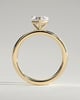 Amy  3 Claw Pear Solitaire - 18k Yellow Gold Eagle Claw