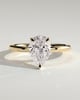 Amy  3 Claw Pear Solitaire - 18k Yellow Gold Eagle Claw