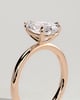 Amy  3 Claw Pear Solitaire - 18k Rose Gold V Claw