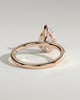 Amy  3 Claw Pear Solitaire - 18k Rose Gold V Claw