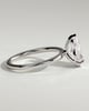 Amy  3 Claw Pear Solitaire - 18k White Gold V Claw