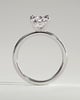 Amy  3 Claw Pear Solitaire - 18k White Gold V Claw