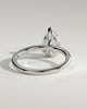 Amy  3 Claw Pear Solitaire - 18k White Gold V Claw